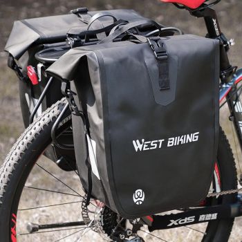 25L Waterproof Reflective Bike Bag Black