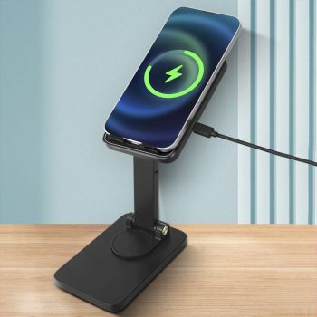 15W Wireless Charging Phone Holder Black