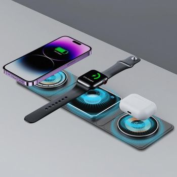 15W 3 In 1 Foldable Magnetic Wireless Charger