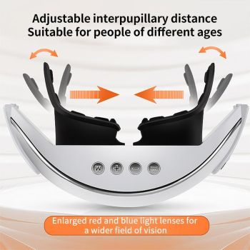 Hot Compress Ems Eye Massager Multifunctional Eye Protector White