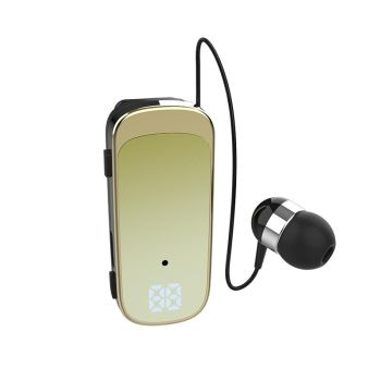 K65 Wireless Business Earbuds - Retractable Cable - Black