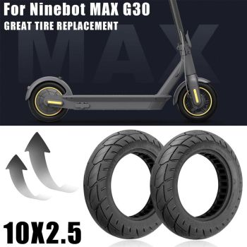 10-inch Electric Scooter with Explosion-proof Tires for Ninebot Max G30 - Black