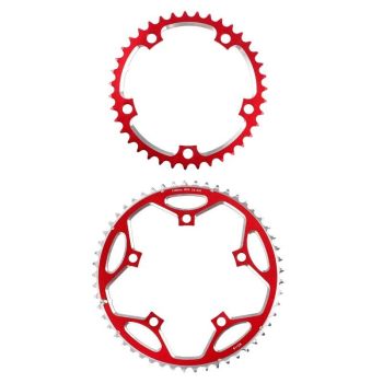 56T-44T Double-Disc Road Bike Gears - Black