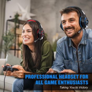 Omni Mic Gaming Headset 1.9M Length - Black Blue