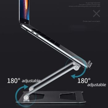 Aluminum Laptop Holder for 14-17.3 Inch Screens - Ergonomic Design
