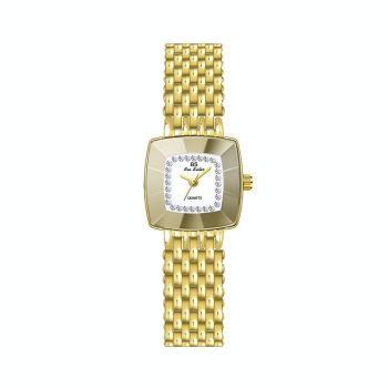 Stainless Steel Square Dial Women Watch with Simple Strap - Silver