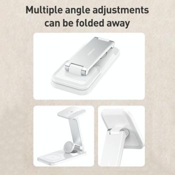 Foldable 3 In 1 Wireless Fast Charger White