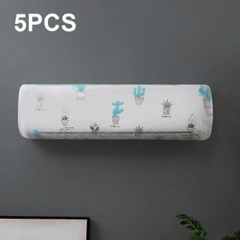 5-pack Hanging Ac Dust Cover - 95x20x31cm - Thickened - Red Flower