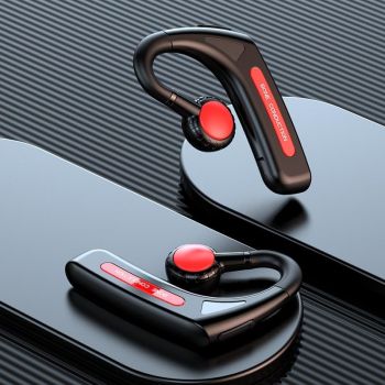 Wireless Bone Conduction Bluetooth Headset - Hanging Ear Design - Black