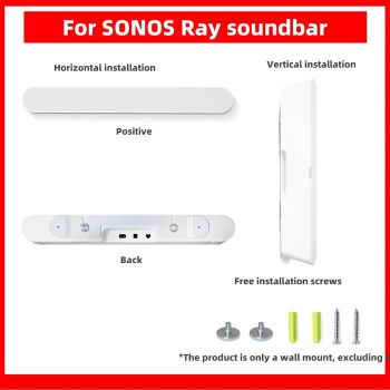 Wall Mount for Sonos Ray Soundbar - White Metal Bracket
