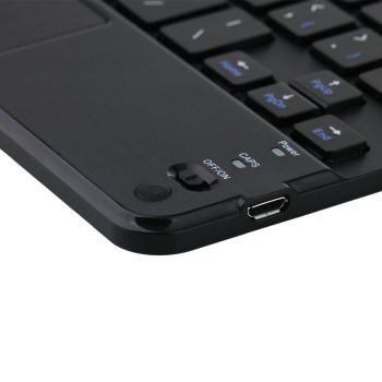 Detachable Bluetooth Keyboard Leather Tablet Case For Ipad Mini 6 With Touchpad & Holder - Black