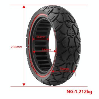 Universal Off-road Scooter Tire - 10 x 2.7-2.75 53.5 255-70 or 70 / 65-6.5 - Red Line