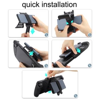 Steam Deck Charging Base for Mobile Power and Desktop Bracket - Black