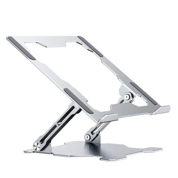 Foldable Laptop Stand - Hollow Design Heat-dissipating Flat Desktop - Deep Space Gray
