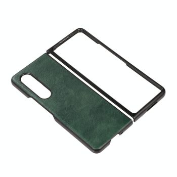 For Samsung Galaxy Z Fold4 5G Two Tone Litchi Pu Case - Slim & Stylish - Black
