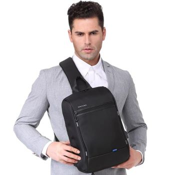 Large Capacity Anti Theft Chest Bag Business Casual One Shoulder Gray