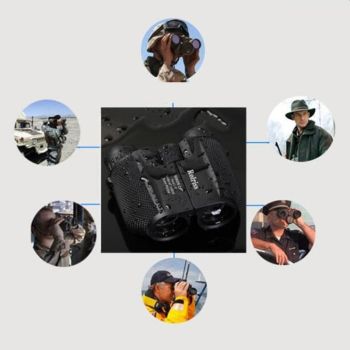 Portable Waterproof Binocular for Outdoor Sports - 10x25 High Power Telescope