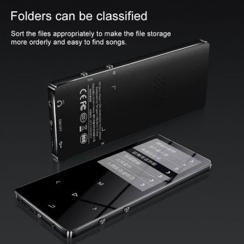 1.8 Inch Metal Bluetooth Mp3 / Mp4 Player With Touch Screen 8Gb - 8Gb Black