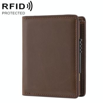 Rfid Blocking Short Wallet with Automatic Pop Up - Black