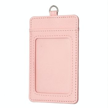 Vertical Id Card Bag & Lanyard - Brown