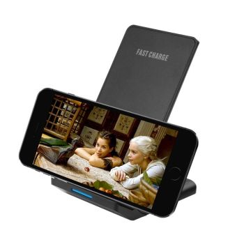 10W Vertical Wireless Charger For Smartphones Black