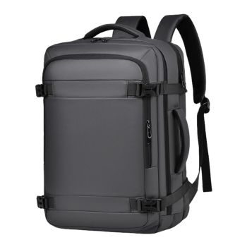 Expandable Double Shoulder Backpack For Business Or Casual Use - Black
