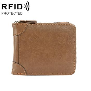 Rfid-protected Men Zip Wallet - Secure & Stylish - Black