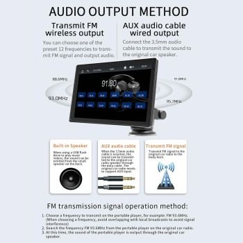 9 Inch Car Mp5 Player With Carplay / Android Auto - Black