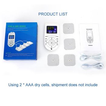 12-Mode Digital Meridian Physiotherapy Instrument Acupuncture Massager White