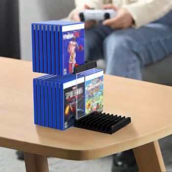 Wall-mounted Game Card Cd Storage Bracket - Black