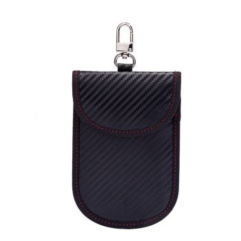 2-pack Rfid Key & Phone Signal Shield - Black Pu