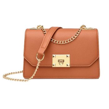 Small Square Flap Lock Crossbody Bag For Women - White