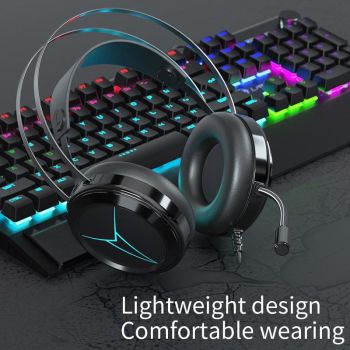1.5M Wired Gaming Headset With Mic Black