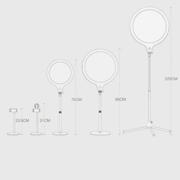 26cm Live Broadcast Beauty Light Bracket - Medium Version for Desktop Photography