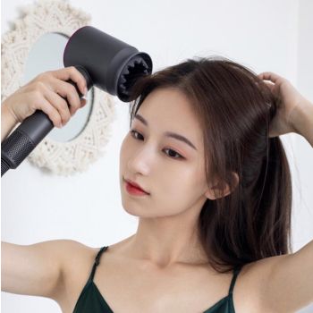 Black Dyson Hair Dryer Nozzle Attachments - Gentle Air