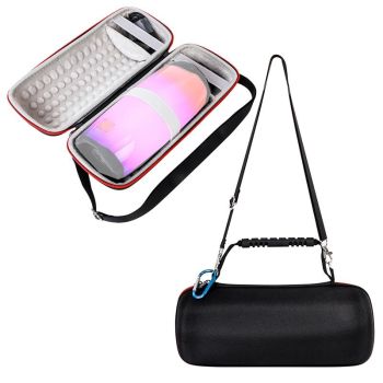 Jbl Pulse 4 Speaker Cover with Strap & Carabiner - Portable & Protective - Black