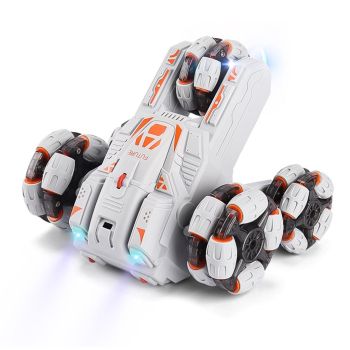 360-degree Swing Arm Rc Stunt Car - 2.4g Single Control 5 Wheels - Black