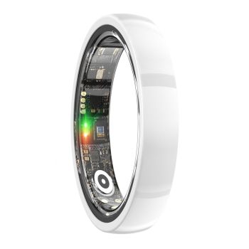 Smart Ring R1000 Size 8 Heart Rate Blood Oxygen Sleep Sports - Black