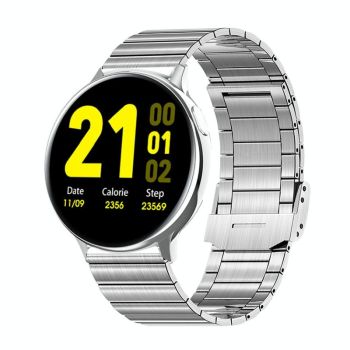 Smart Wristband With Temp And Sleep Monitoring - Black Silicone