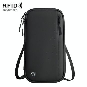 Rfid-protected Waterproof Neck Passport Holder - Blue