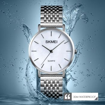 Light & Thin Waterproof Quartz Watch for Women with Steel Band - Simple & Stylish