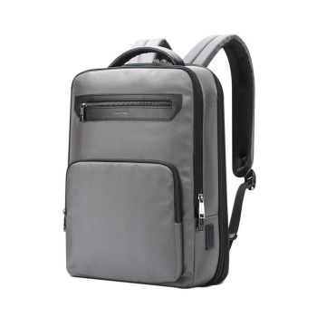 Waterproof Expandable Backpack with Usb Charging - Multi-compartment - Black