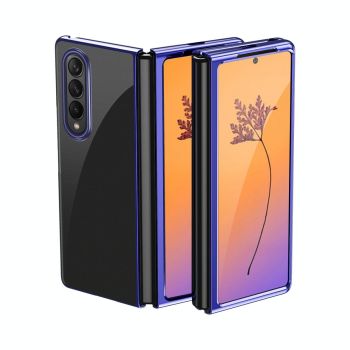 For Samsung Galaxy Z Fold4 5G Shockproof Clear Phone Case - Rose Gold