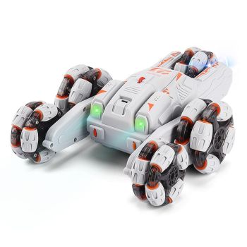 360-degree Swing Arm Rc Car with 5 Wheels - Multifunctional 2.4g - Black