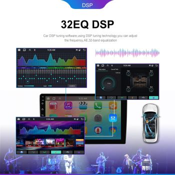 6 + 128G Android Car Bluetooth Player With Gps Navigation - Standard 9 Inch