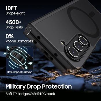 For Samsung Galaxy z Fold4 5G Ultra-thin Translucent Magsafe Case  - Black