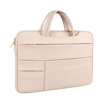 15.6 Inch Waterproof Laptop Bag - Wearable - Creamy-White
