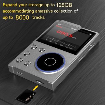 2.4 Inch Hifi Bluetooth Music Player Dsd256 Mastering Sound Quality 16Gb+16Gb Memory - Gray - 16Gb+16Gb