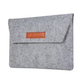 15 Inch Felt Computer Bag - Protective Cover for Notebook - Black