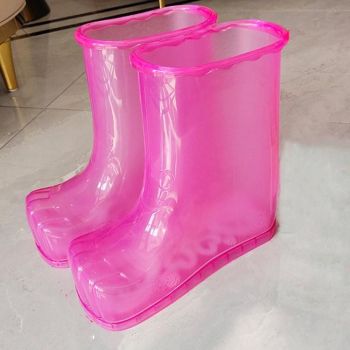 Portable Plastic Bubble Foot Bucket 28Cm Height Fits Shoe Sizes 45 And Under - Blue